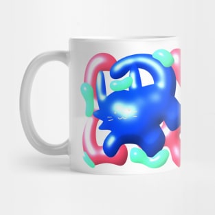 cute 3D vibrant and colorful cat t-shirt design T-Shirt T-Shirt Mug